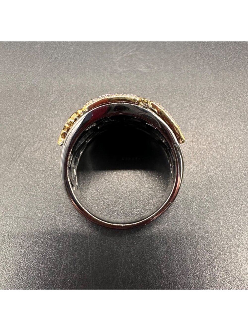 Leaf Botanical Ring Size 8 Sterling Silver Rhodium 18K Gold Vermeil Statement - Picture 3 of 11